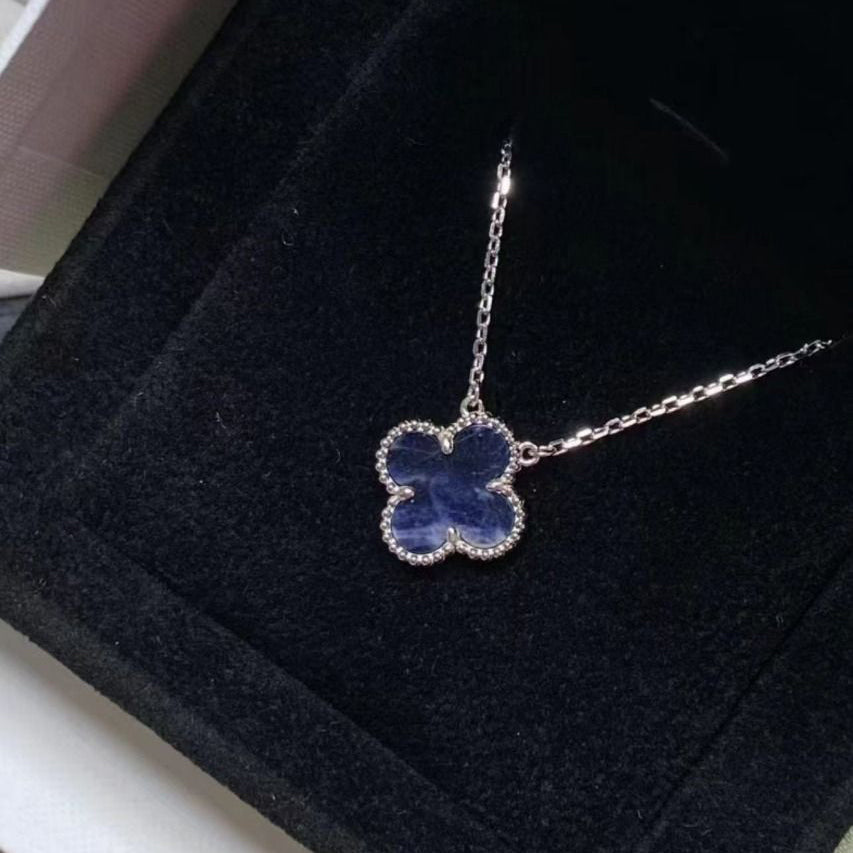 [moco jewelrys]CLOVER 15MM PIETERSITE NECKLACE SILVER