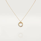 ??Loco?¡¥TRINITY NECKLACE SILVER GOLD PINK GOLD DIAMONDS