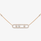[Loco jewelrys] Move Pave_ Rose Gold Diamond Necklace