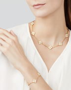 [??Loco?¡¥]CLOVER 10 MOTIFS FULL DIAMOND NECKLACE