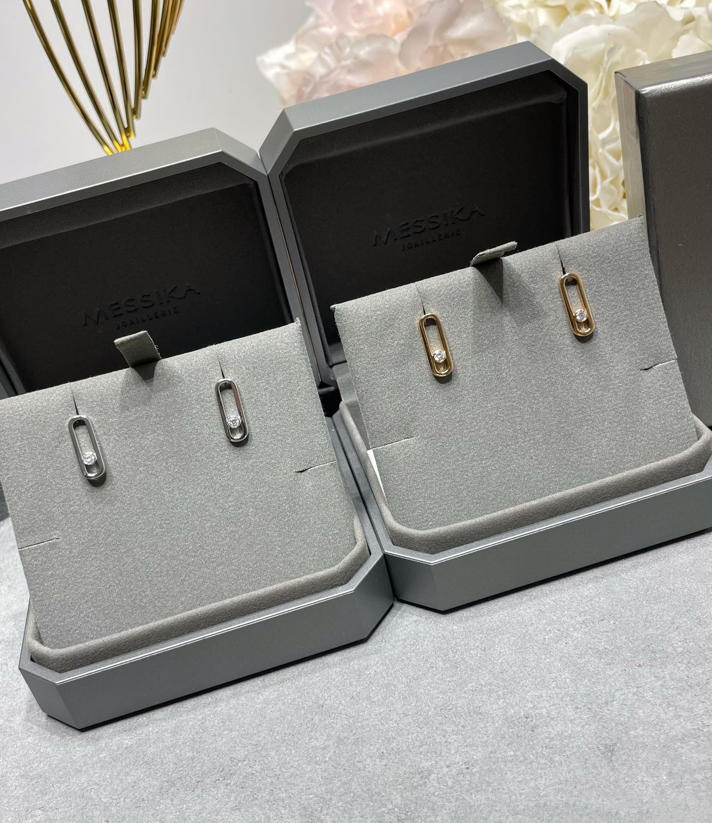 [moco jewelrys]MOVE UNO SMALL 1 DIAMOND EARRINGS