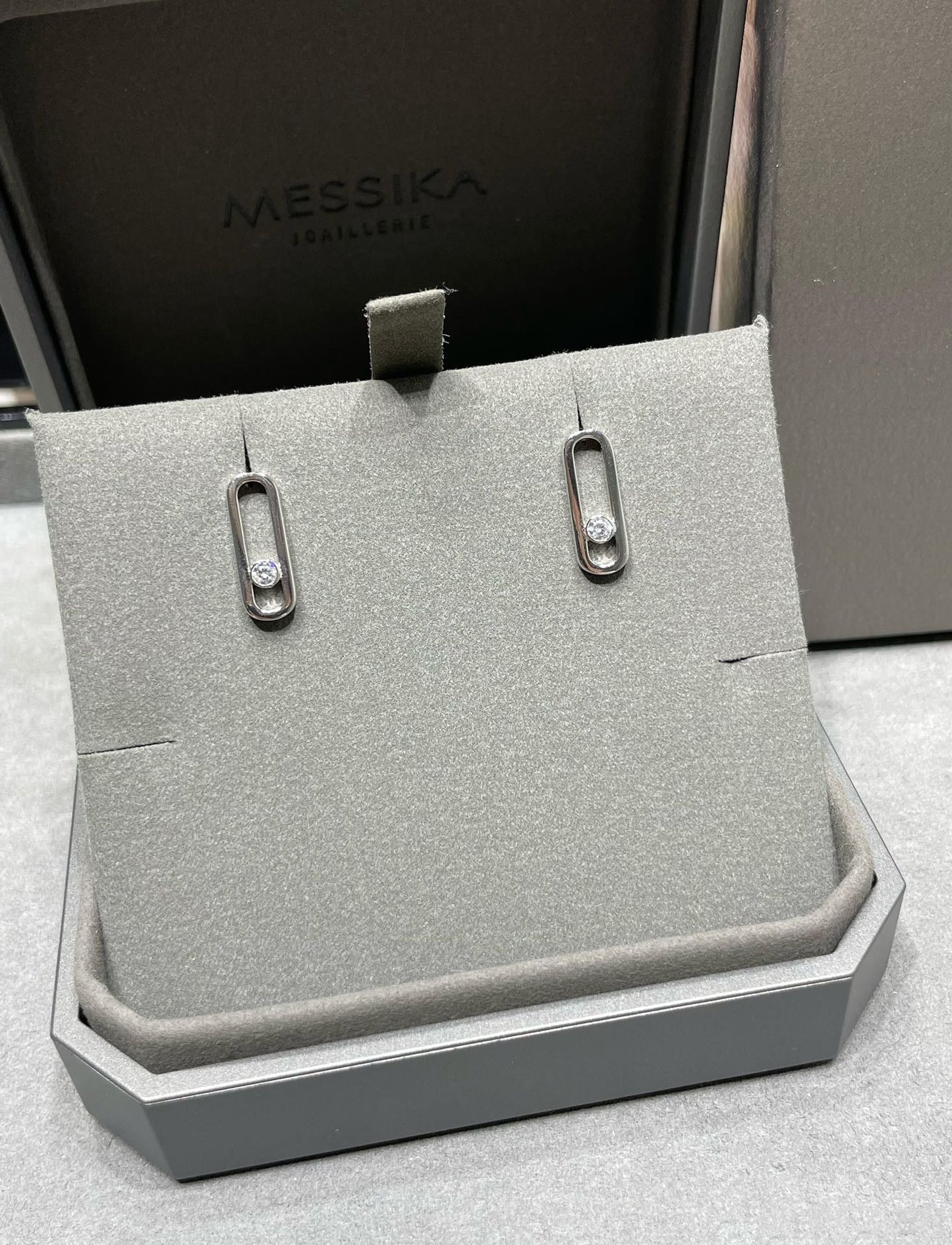 [moco jewelrys]MOVE UNO SMALL 1 DIAMOND EARRINGS