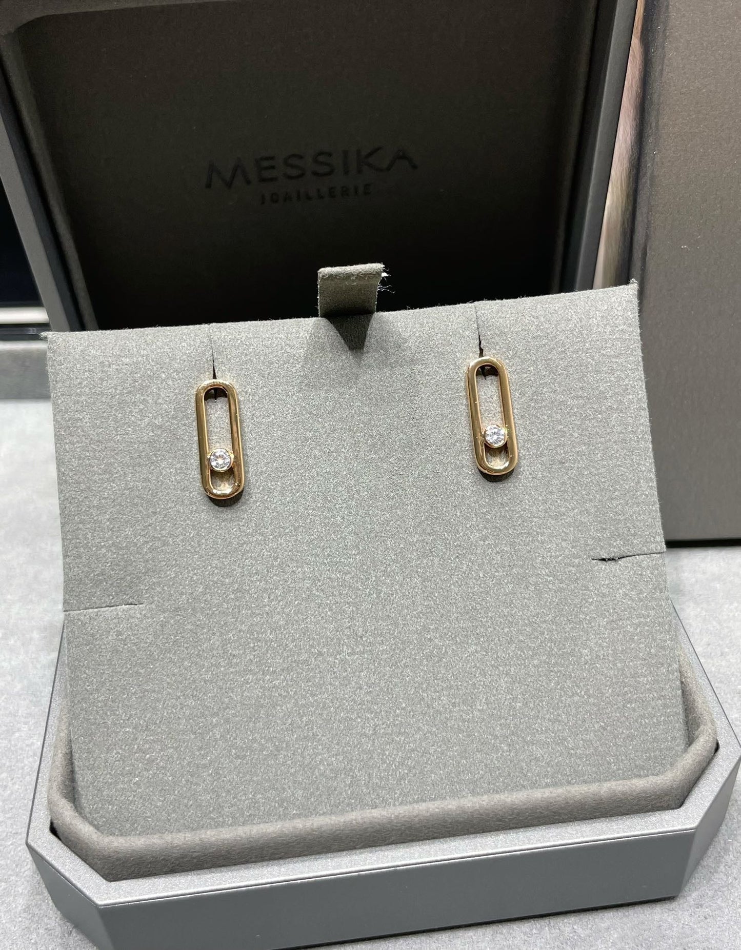[moco jewelrys]MOVE UNO SMALL 1 DIAMOND EARRINGS