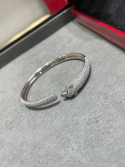 [moco jewelrys]PANTHERE FULL DIAMOND OPEN BRACELET