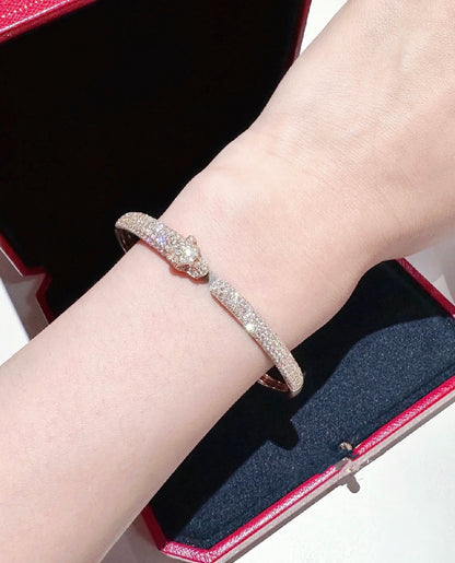 [moco jewelrys]PANTHERE FULL DIAMOND OPEN BRACELET