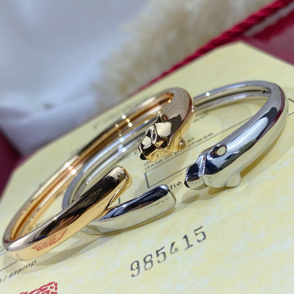 ??Loco?¡¥PANTHERE SILVER OPEN BRACELET