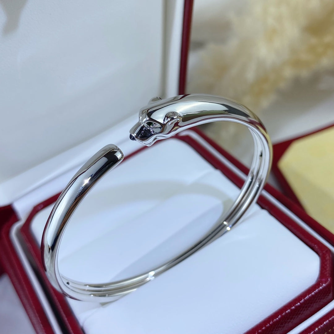 ??Loco?¡¥PANTHERE SILVER OPEN BRACELET