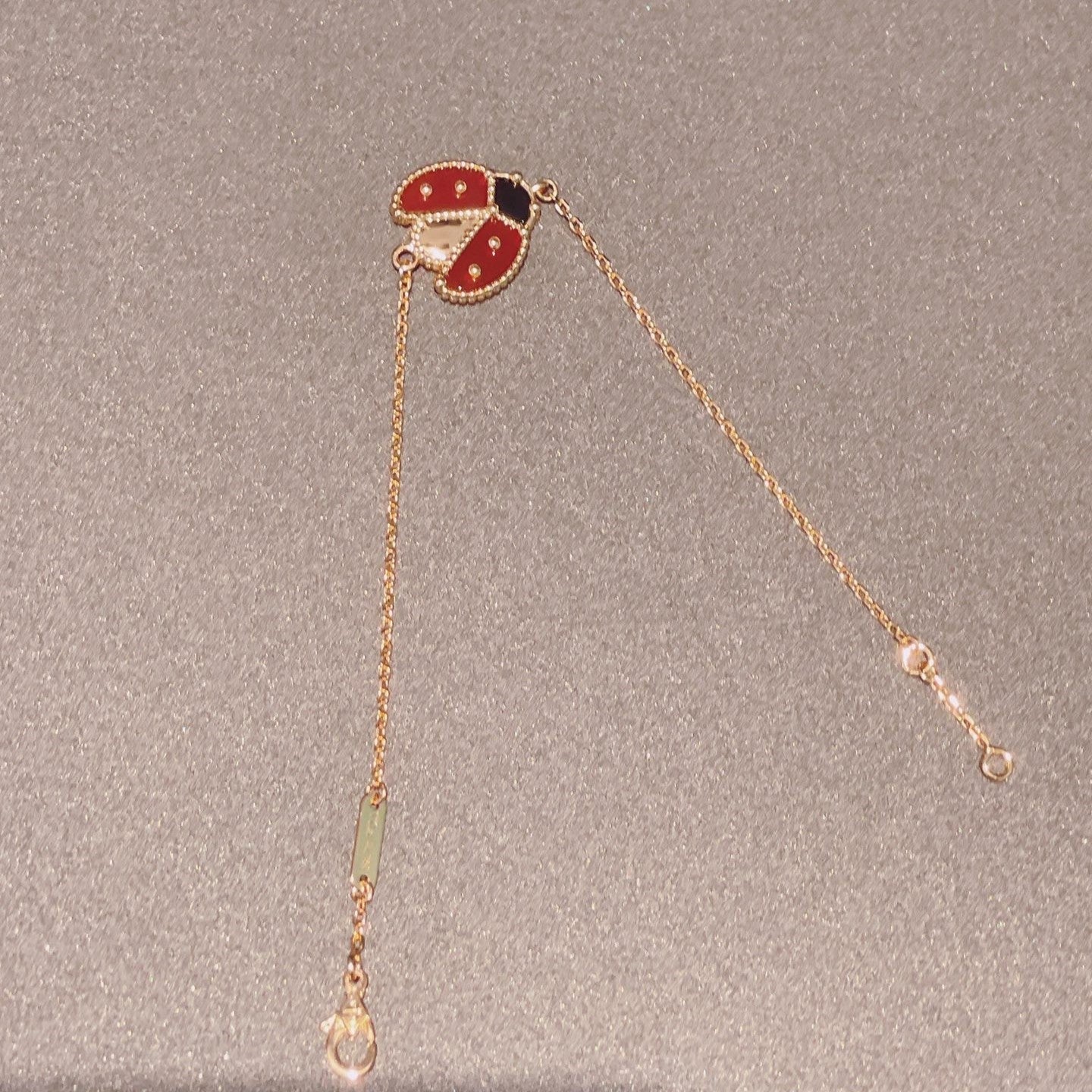[moco jewelrys]LUCKY SPRING 1 MOTIF PINK GOLD BRACELET
