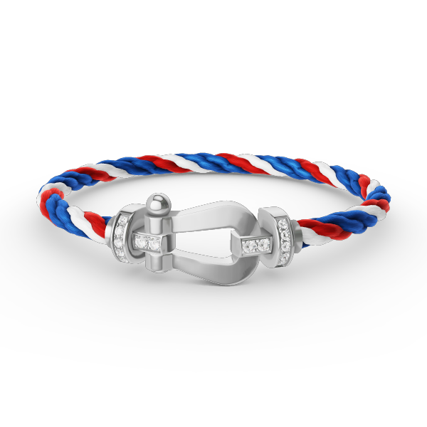 ??Loco?¡¥FORCE LARGE HORSESHOE HALF DIAMOND BRACELET SILVER