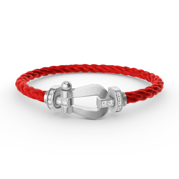 ??Loco?¡¥FORCE LARGE HORSESHOE HALF DIAMOND BRACELET SILVER