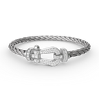 ??Loco?¡¥FORCE LARGE HORSESHOE FULL DIAMOND BRACELET SILVER