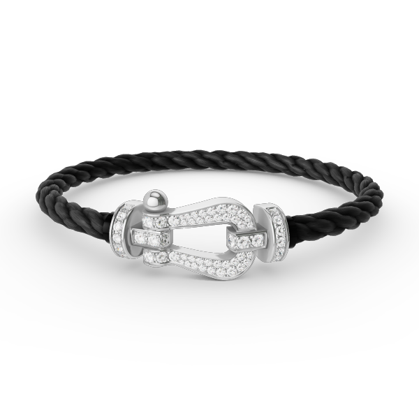 ??Loco?¡¥FORCE LARGE HORSESHOE FULL DIAMOND BRACELET SILVER