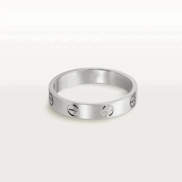 [moco jewelrys] Liebesring 4 mm 1 Diamant Silber