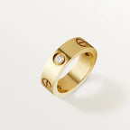??Loco?¡¥LOVE RING 5.5MM 3 DIAMONDS PINK GOLD