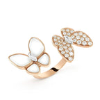 ??Loco?¡¥TWIN BUTTERFLY DIAMOND MOP RING