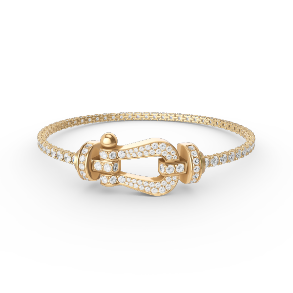 ??Loco?¡¥FORCE  LARGE HORSESHOE FULL DIAMOND TENNIS BRACELET